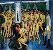 Ernst Ludwig Kirchner The soldier bath or Artillerymen oil painting